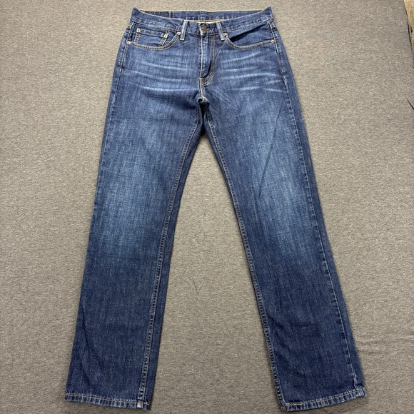 Levi's Other - Levis 514 Jeans Mens 31x32 Blue Denim Straight Fit Whiskered Fade Streetwear